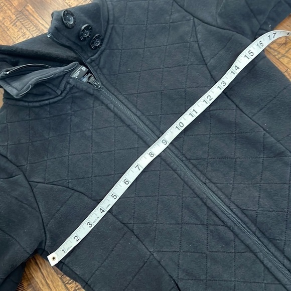 The North Face Jacket Black Quilted Fleece Full Front Zip front zip pockets XS - Picture 9 of 12